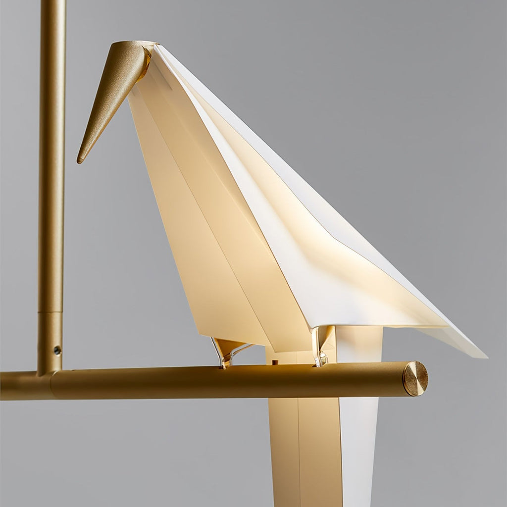 Paper Crane Bird Ceiling Light Fixture Lighting Lobby