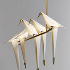 Paper Crane Bird Ceiling Light Fixture Lighting Lobby