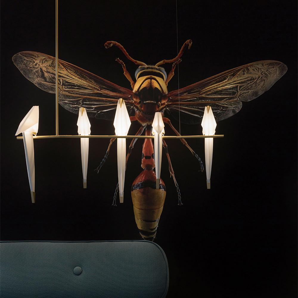 Paper Crane Bird Ceiling Light Fixture Lighting Lobby