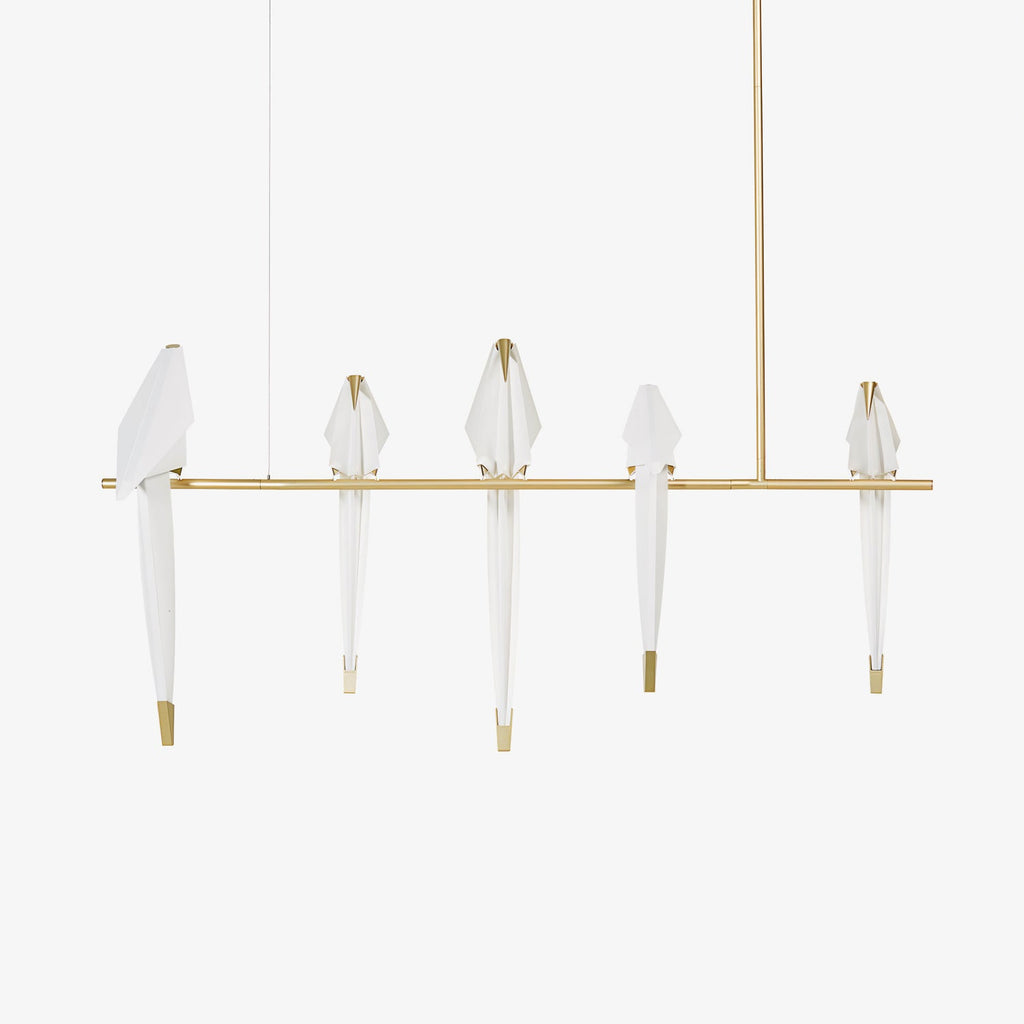 Paper Crane Bird Ceiling Light Fixture Lighting Lobby