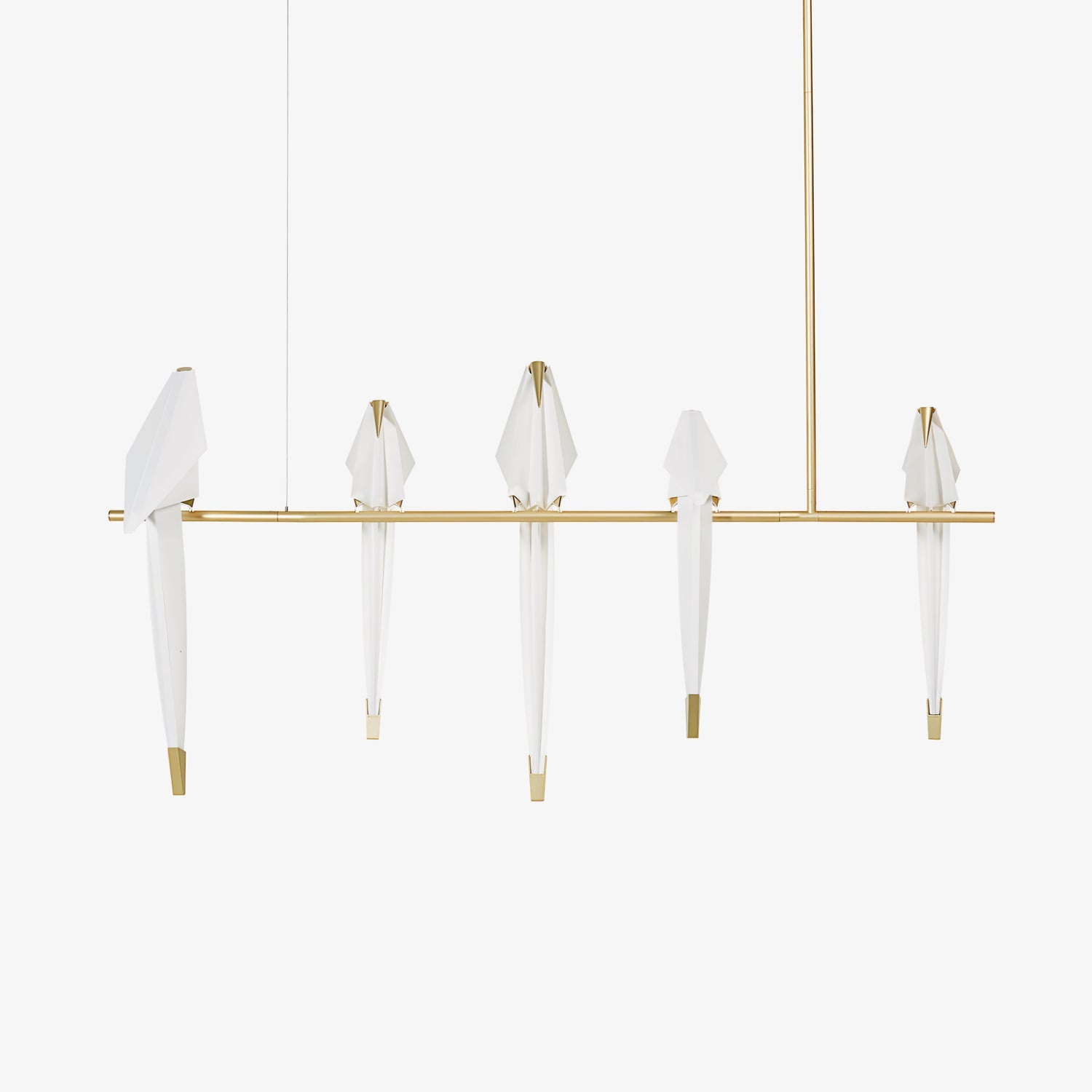 Paper Crane Bird Ceiling Light Fixture Lighting Lobby