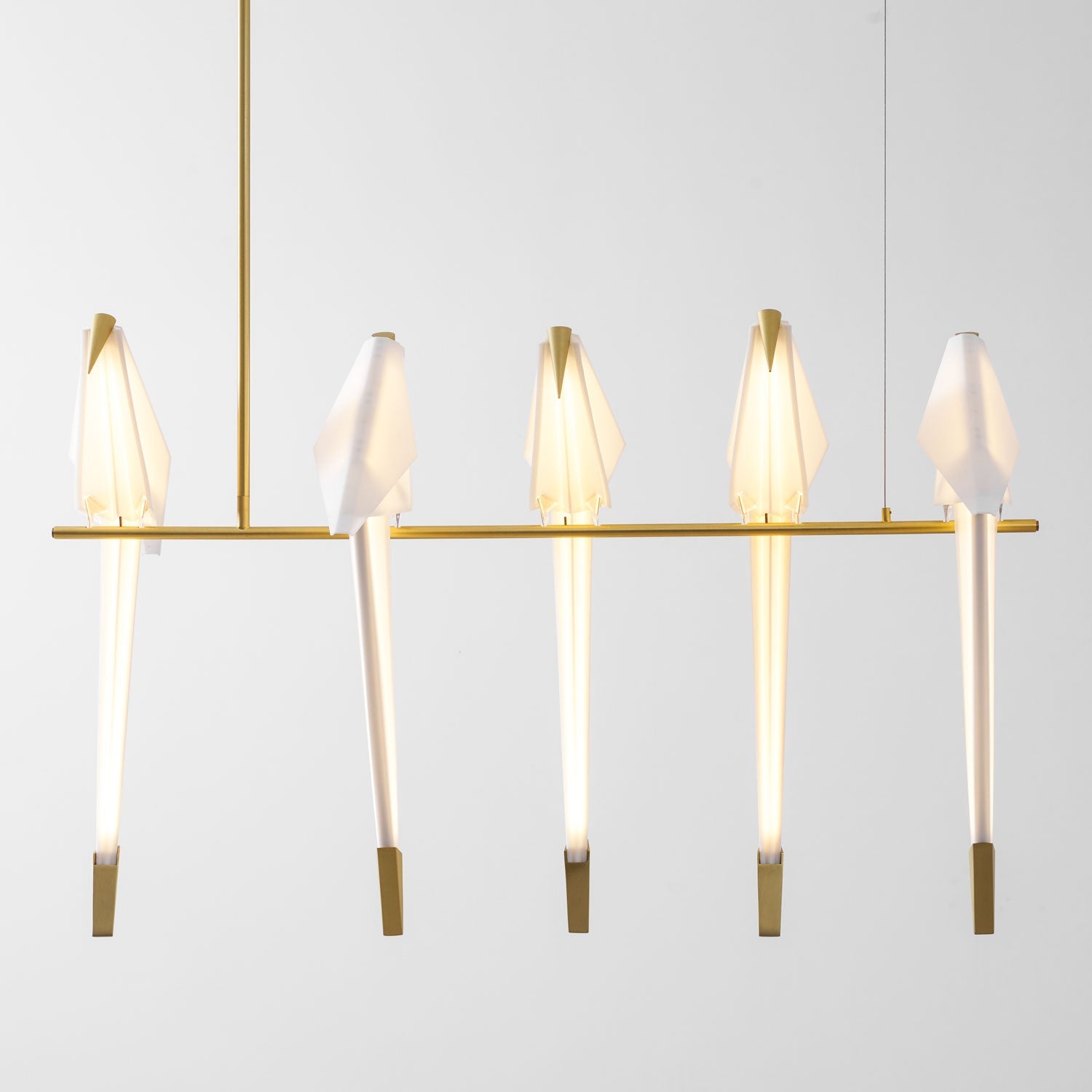 Paper Crane Bird Ceiling Light Fixture Lighting Lobby