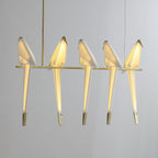 Paper Crane Bird Ceiling Light Fixture Lighting Lobby