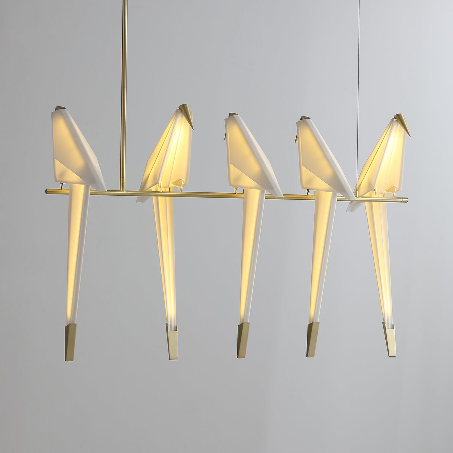 Paper Crane Bird Ceiling Light Fixture Lighting Lobby