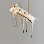 Paper Crane Bird Ceiling Light Fixture Lighting Lobby
