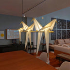 Paper Crane Bird Ceiling Light Fixture Lighting Lobby