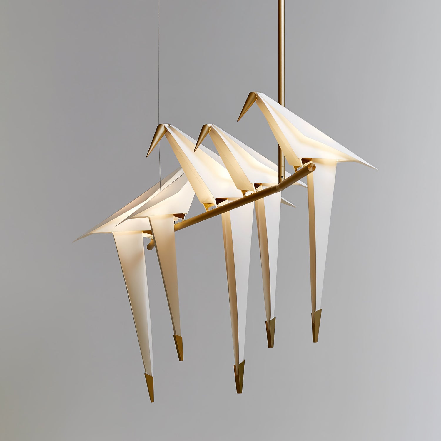 Paper Crane Bird Ceiling Light Fixture Lighting Lobby