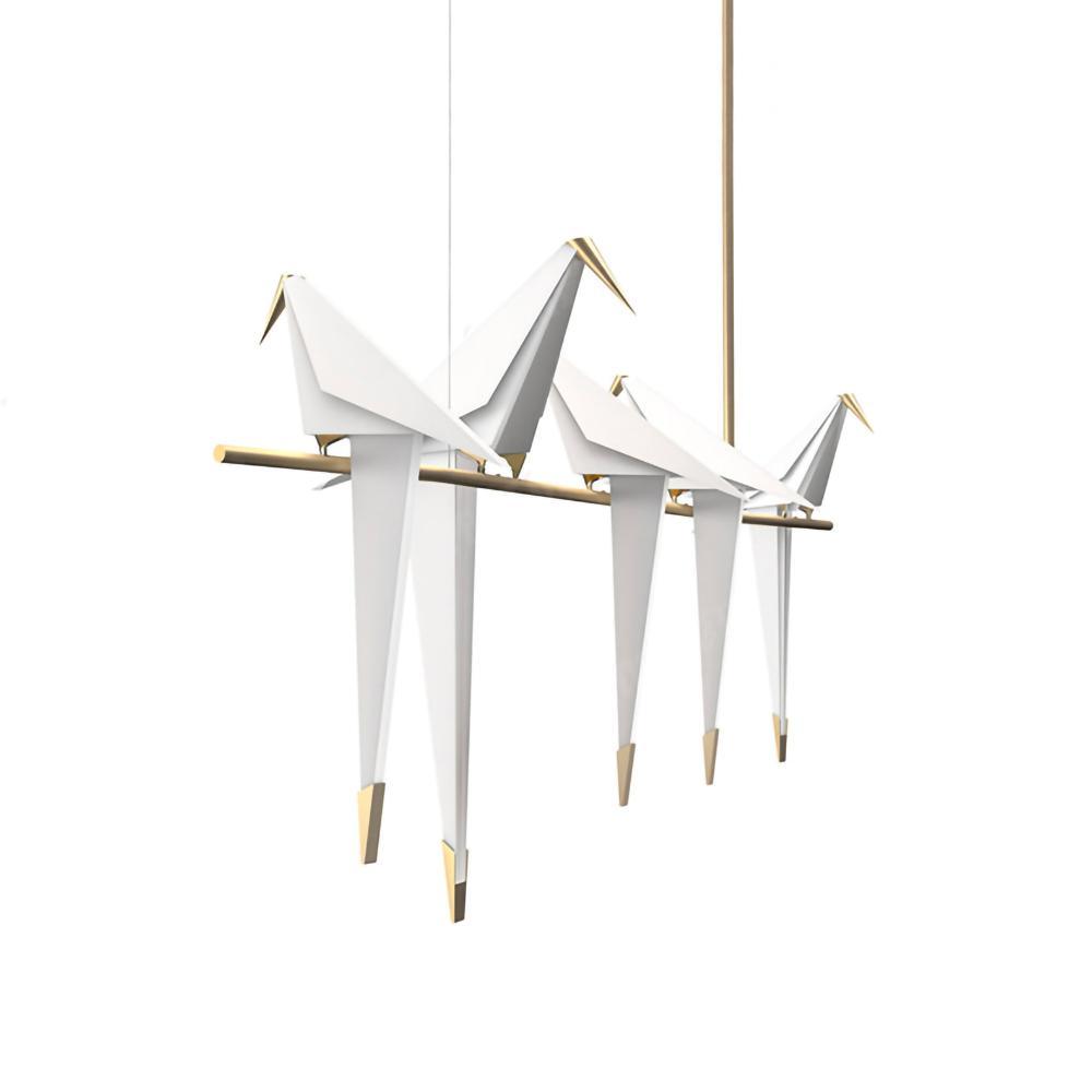 Paper Crane Bird Ceiling Light Fixture Lighting Lobby