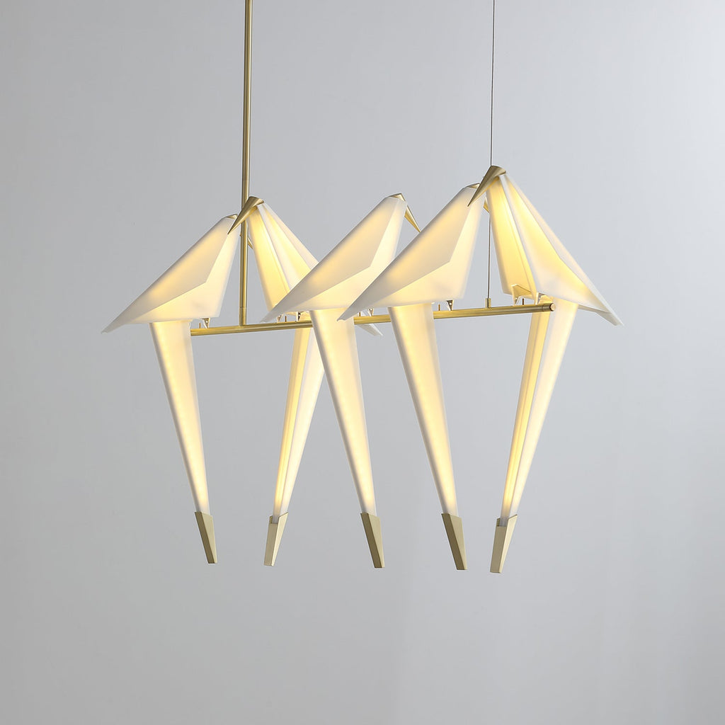 Paper Crane Bird Ceiling Light Fixture Lighting Lobby