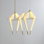 Paper Crane Bird Ceiling Light Fixture Lighting Lobby