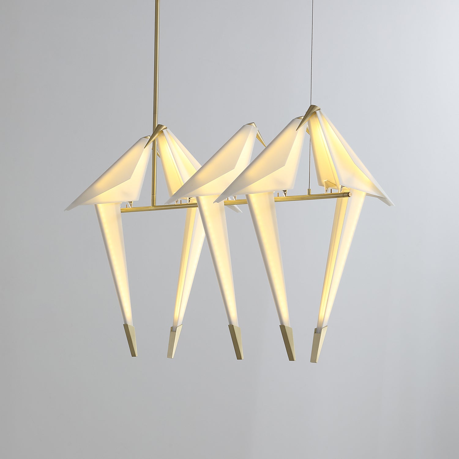Paper Crane Bird Ceiling Light Fixture Lighting Lobby