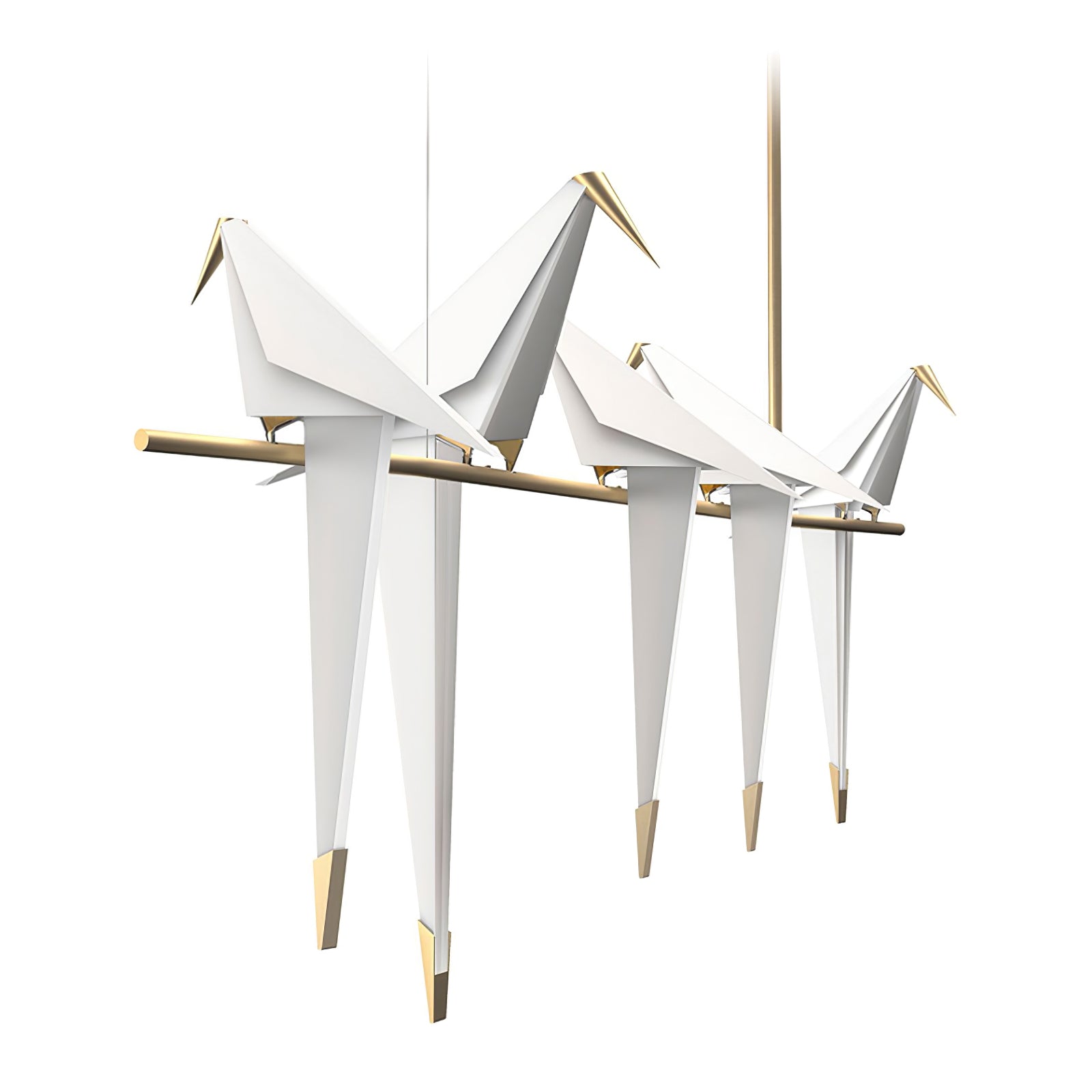 Paper Crane Bird Ceiling Light Fixture Lighting Lobby