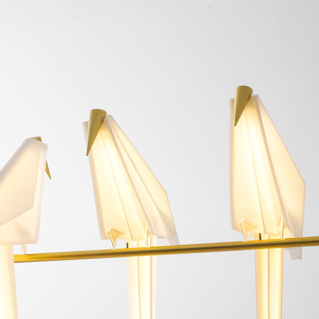 Paper Crane Bird Ceiling Light Fixture Lighting Lobby