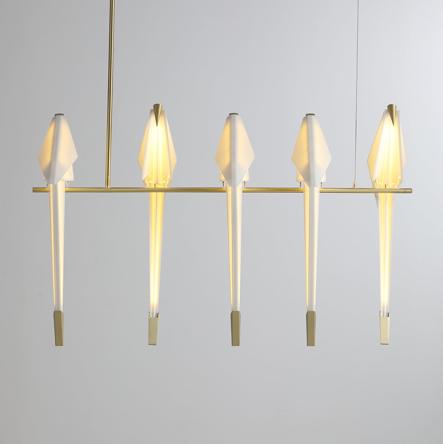 Paper Crane Bird Ceiling Light Fixture Lighting Lobby
