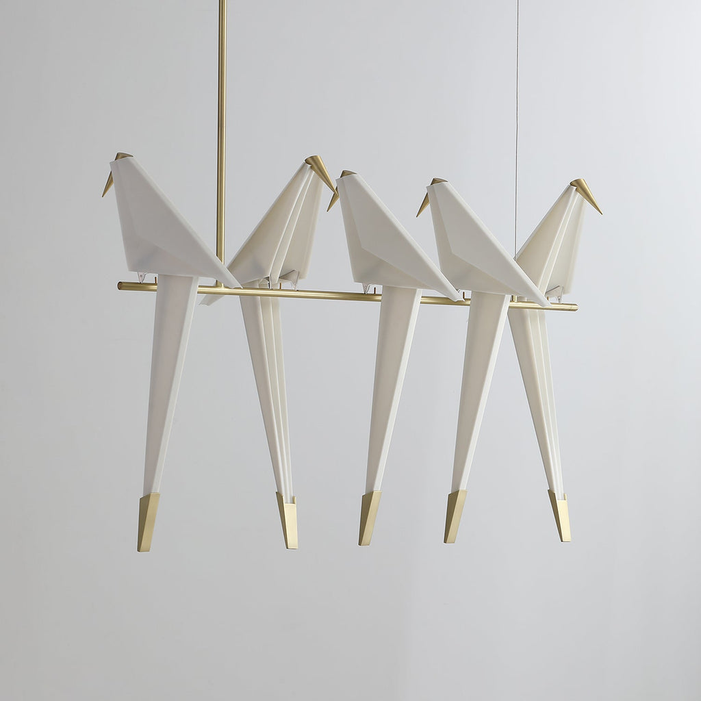 Paper Crane Bird Ceiling Light Fixture Lighting Lobby