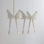 Paper Crane Bird Ceiling Light Fixture Lighting Lobby