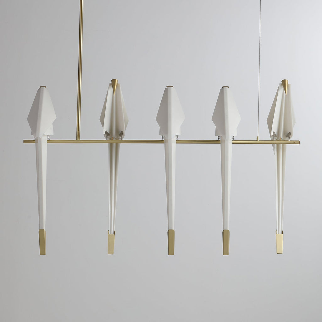 Paper Crane Bird Ceiling Light Fixture Lighting Lobby