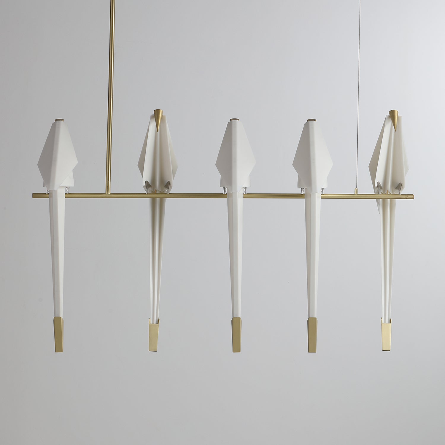 Paper Crane Bird Ceiling Light Fixture Lighting Lobby
