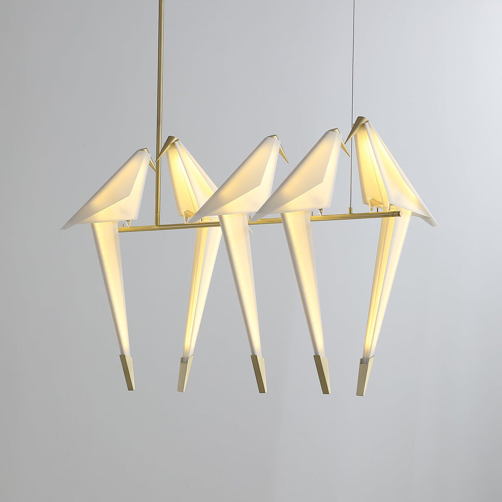 Paper Crane Bird Ceiling Light Fixture Lighting Lobby