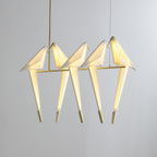 Paper Crane Bird Ceiling Light Fixture Lighting Lobby