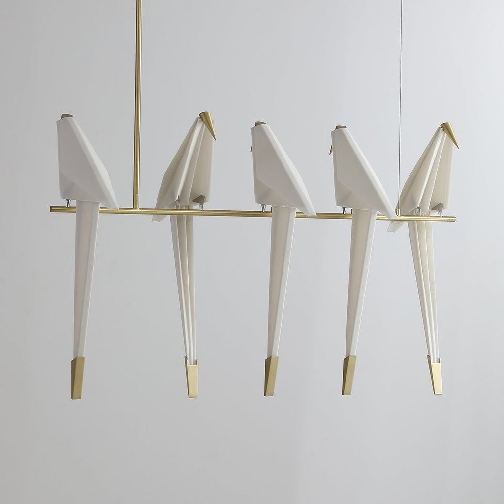 Paper Crane Bird Ceiling Light Fixture Lighting Lobby