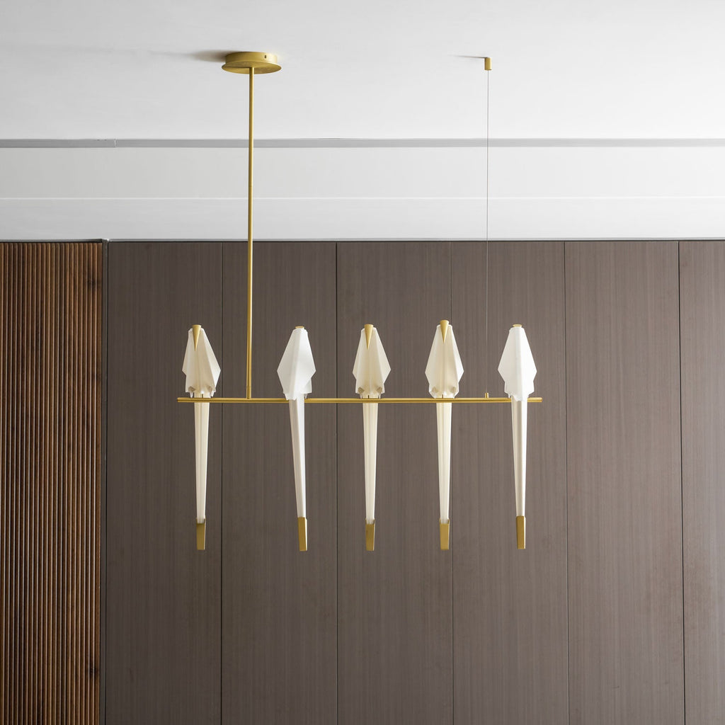 Paper Crane Bird Ceiling Light Fixture Lighting Lobby