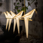 Paper Crane Bird Ceiling Light Fixture Lighting Lobby