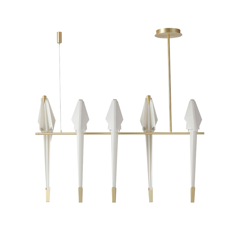 Paper Crane Bird Ceiling Light Fixture Lighting Lobby