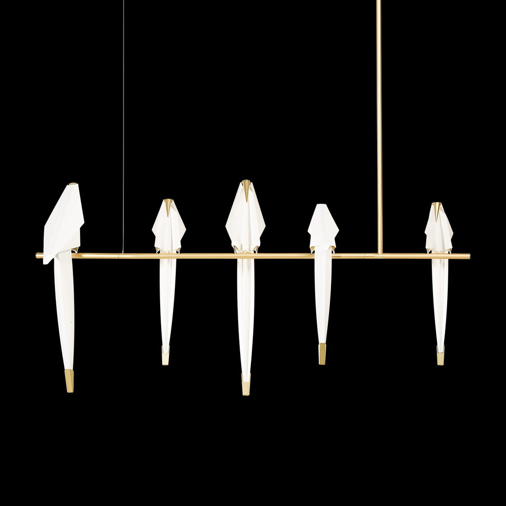 Paper Crane Bird Ceiling Light Fixture Lighting Lobby