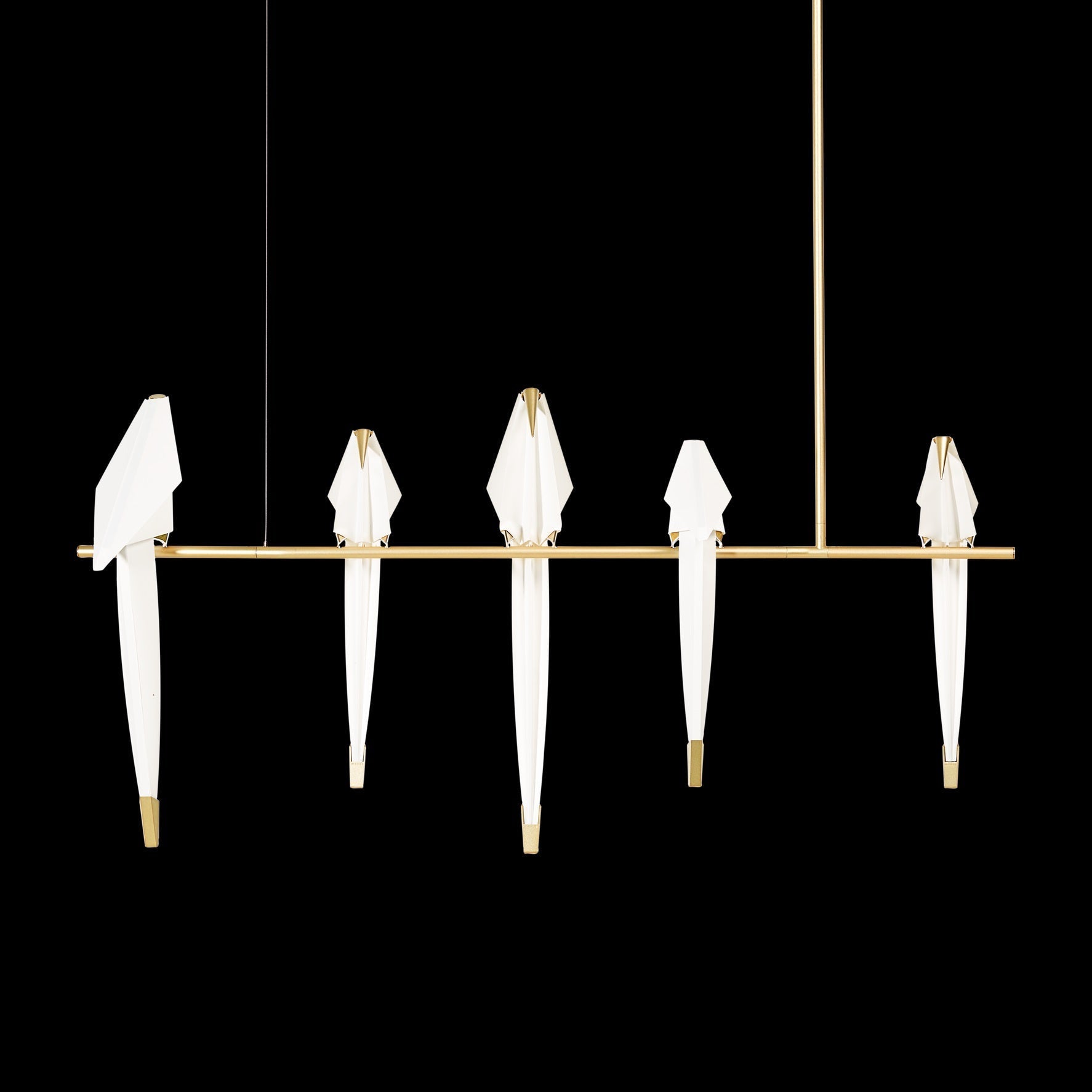 Paper Crane Bird Ceiling Light Fixture Lighting Lobby