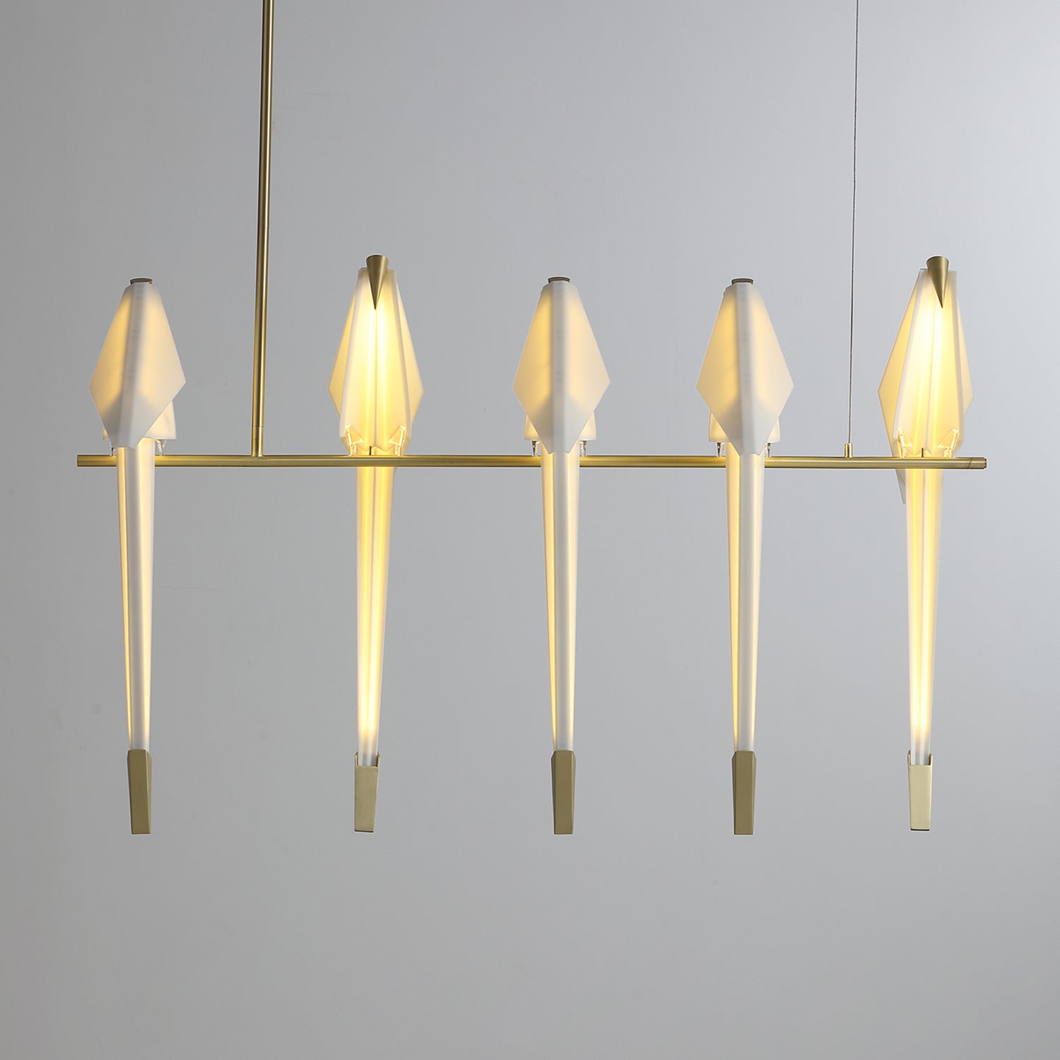 Paper Crane Bird Ceiling Light Fixture Lighting Lobby
