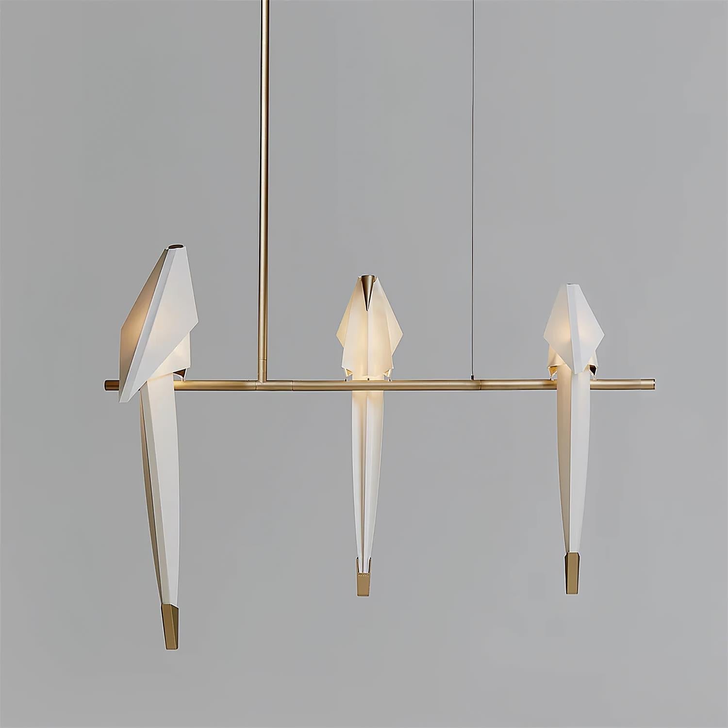 Paper Crane Bird Ceiling Light Fixture Lighting Lobby