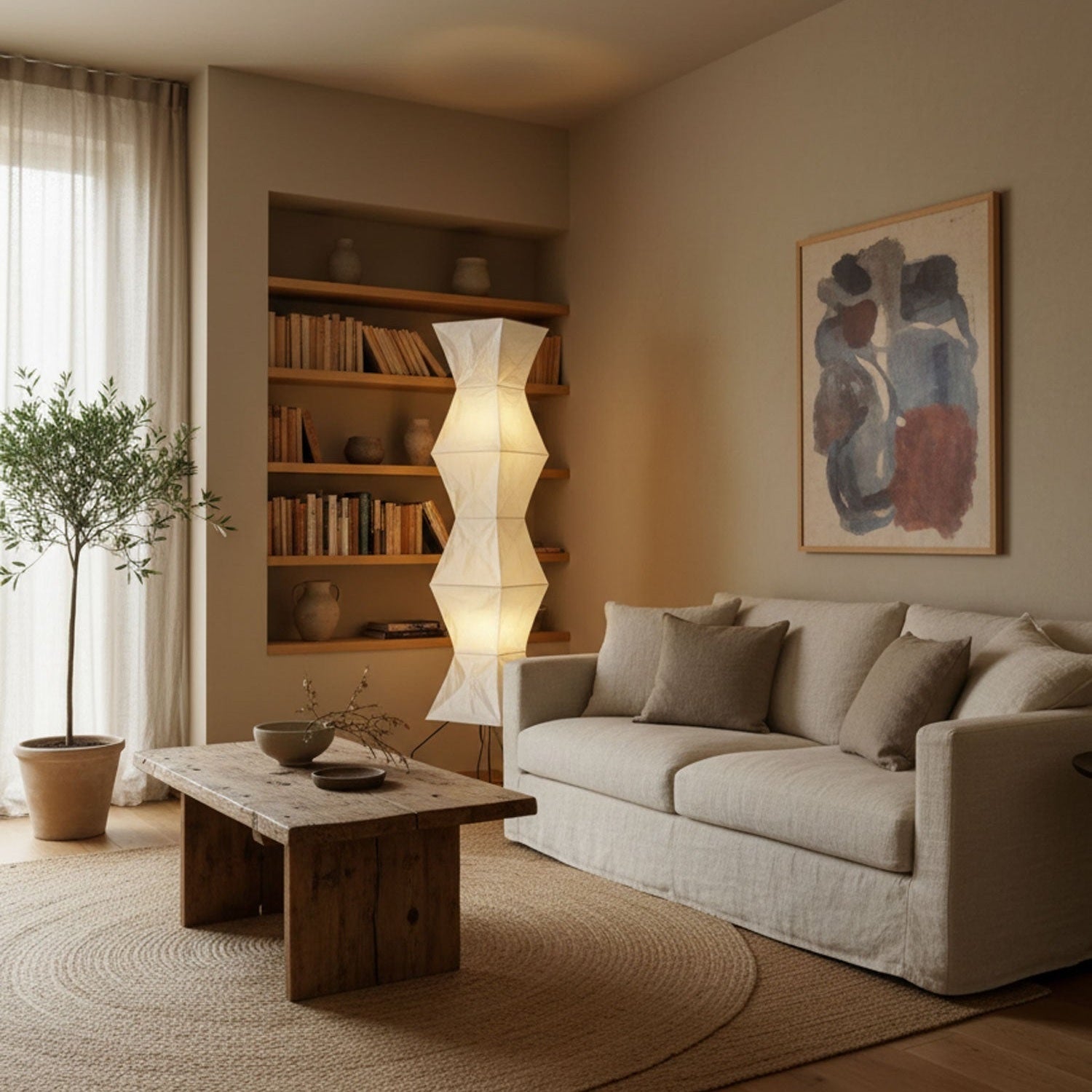 Paper Lantern Floor Light Lighting Lobby