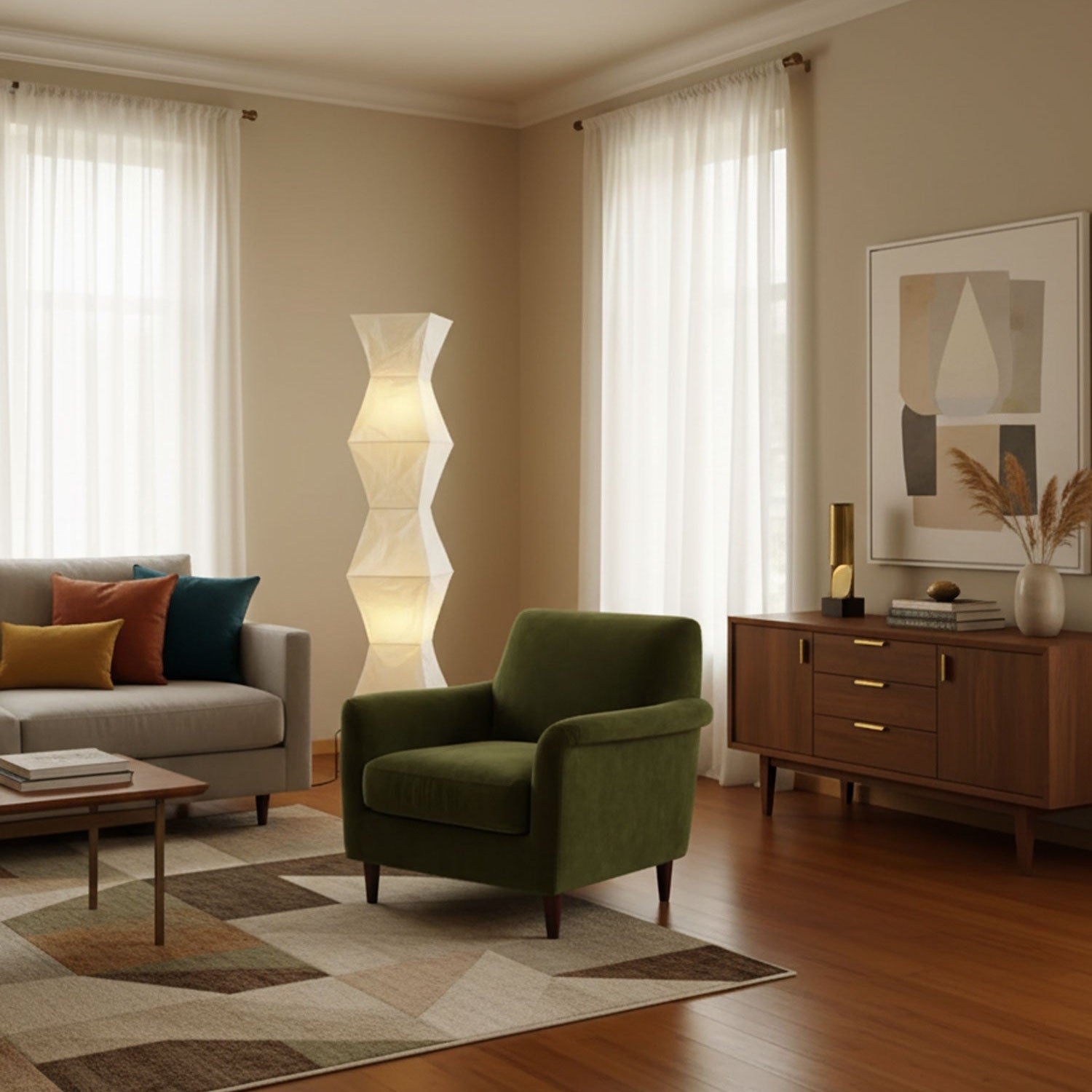 Paper Lantern Floor Light Lighting Lobby