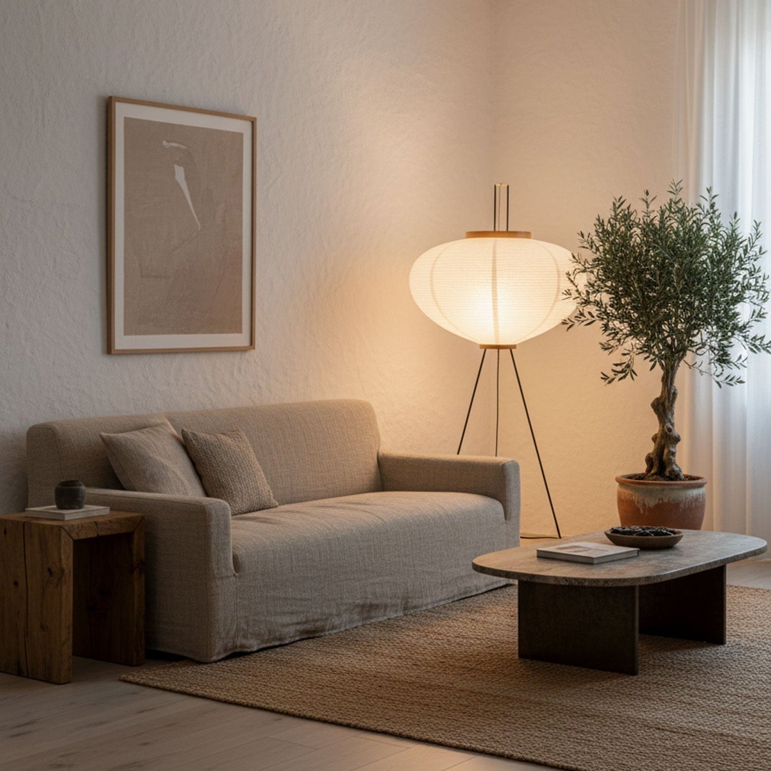 Paper Lantern Floor Light Lighting Lobby