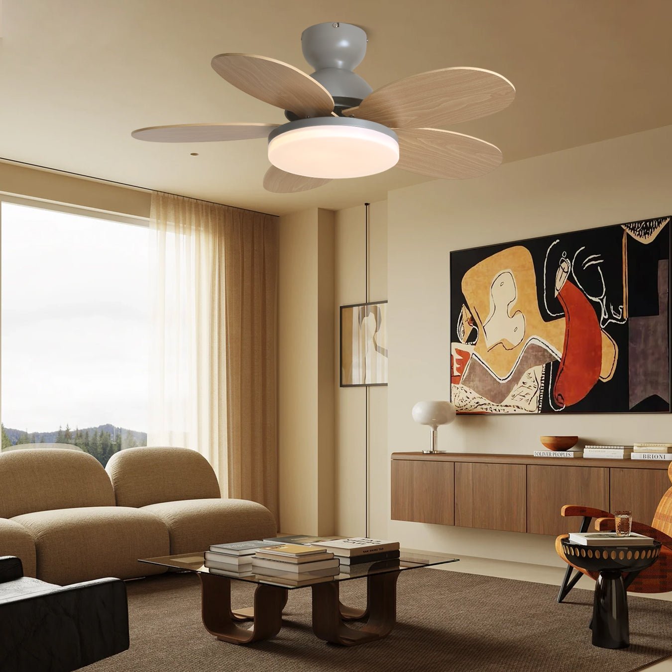 Petalo Ceiling Light Fan Lighting Lobby