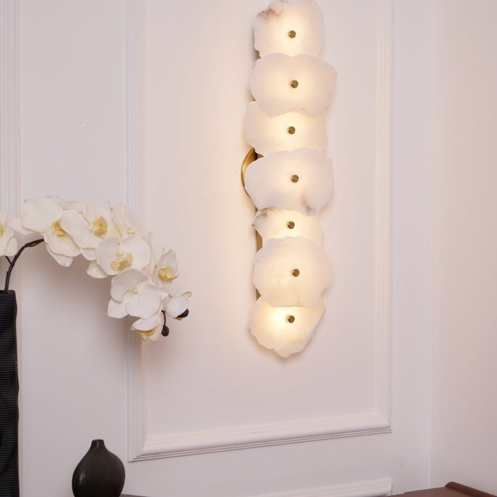 Petra Alabaster Sconce Light Lighting Lobby