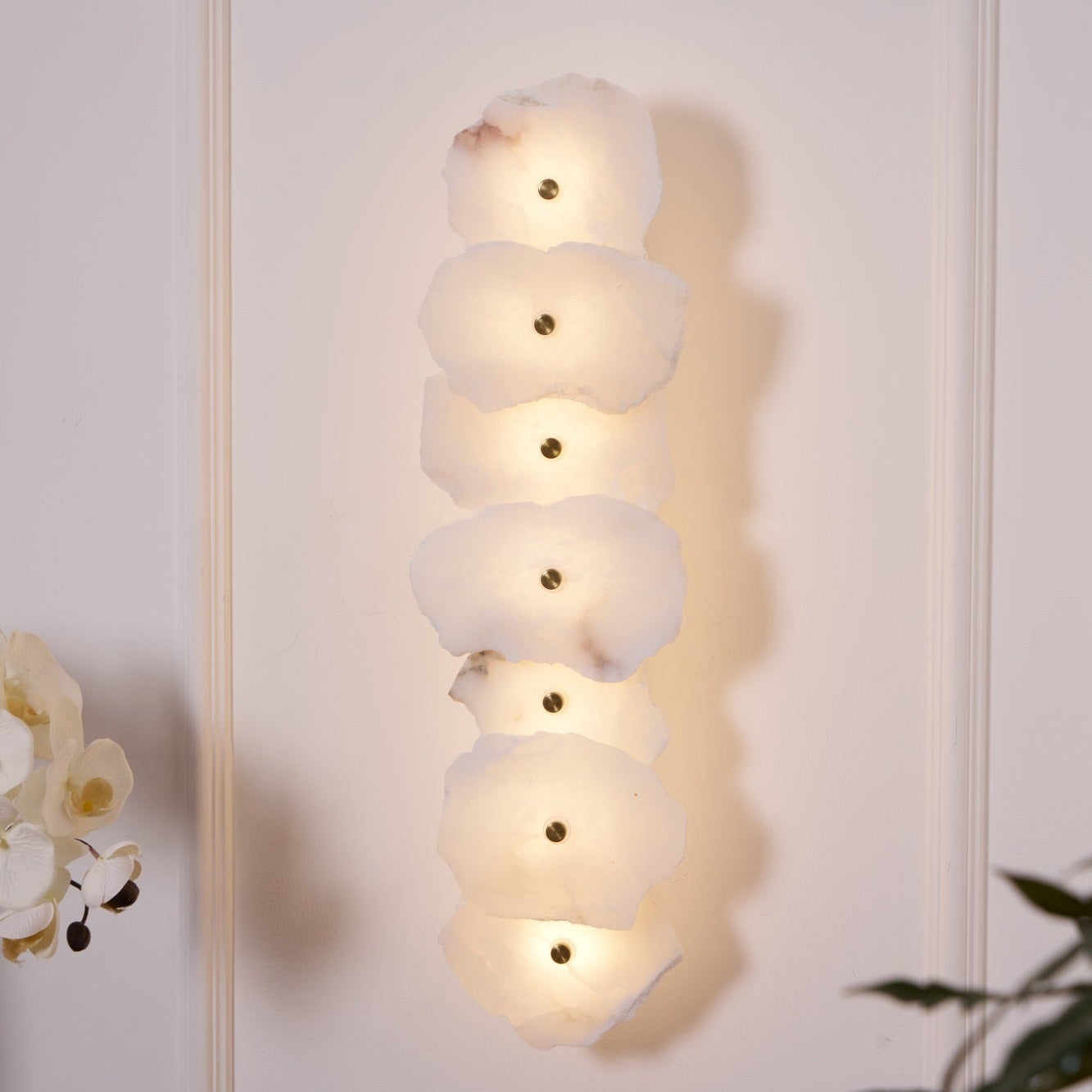 Petra Alabaster Sconce Light Lighting Lobby