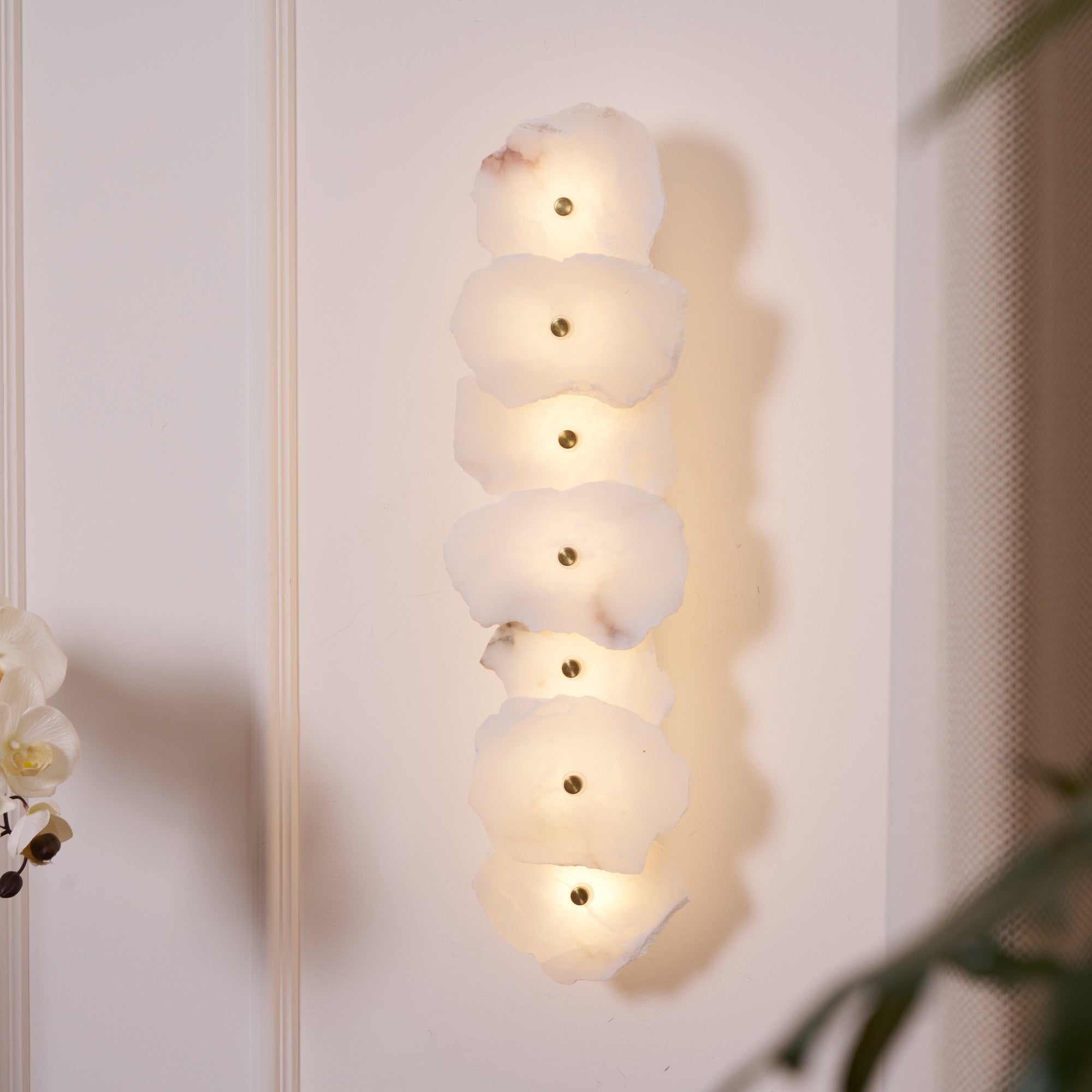Petra Alabaster Sconce Light Lighting Lobby