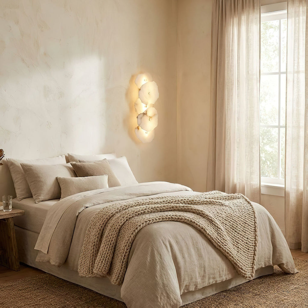 Petra Alabaster Sconce Light Lighting Lobby