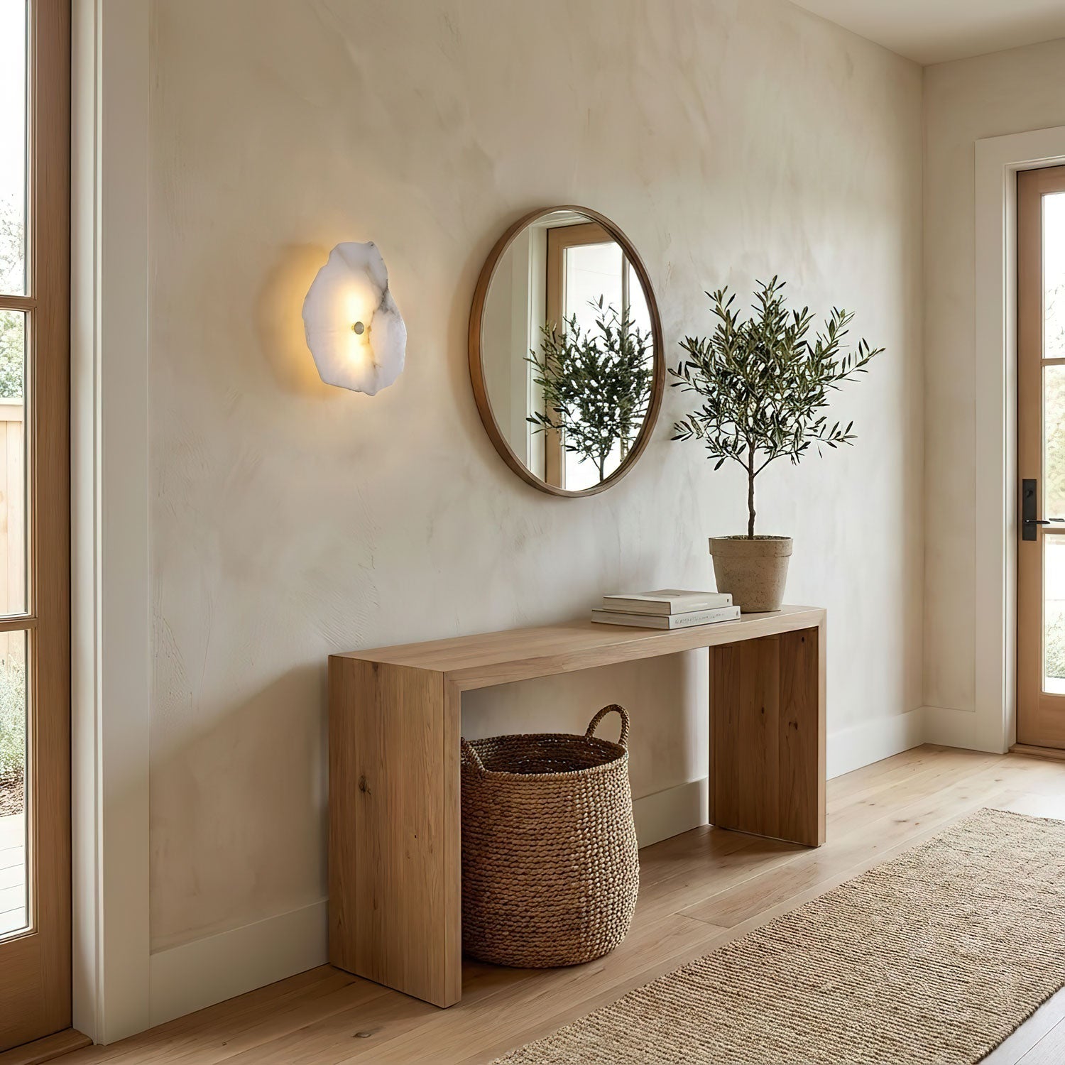 Petra Alabaster Sconce Light Lighting Lobby