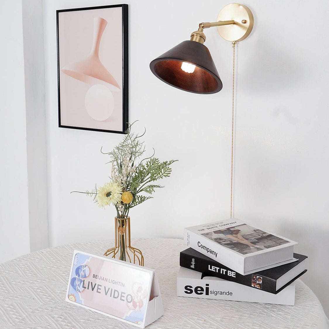 Retro Wooden Wall Light Lighting Lobby