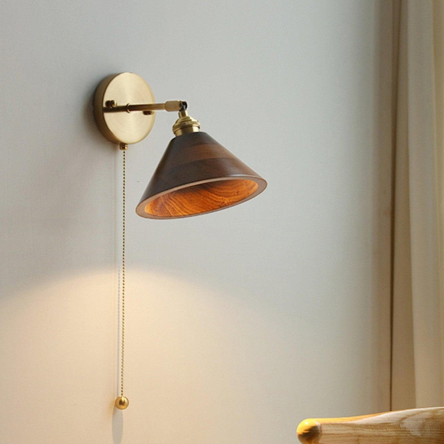 Retro Wooden Wall Light Lighting Lobby