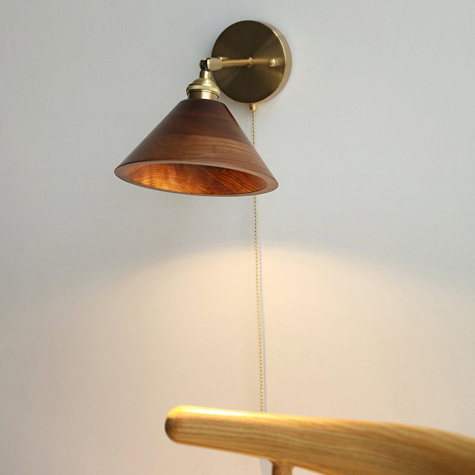Retro Wooden Wall Light Lighting Lobby