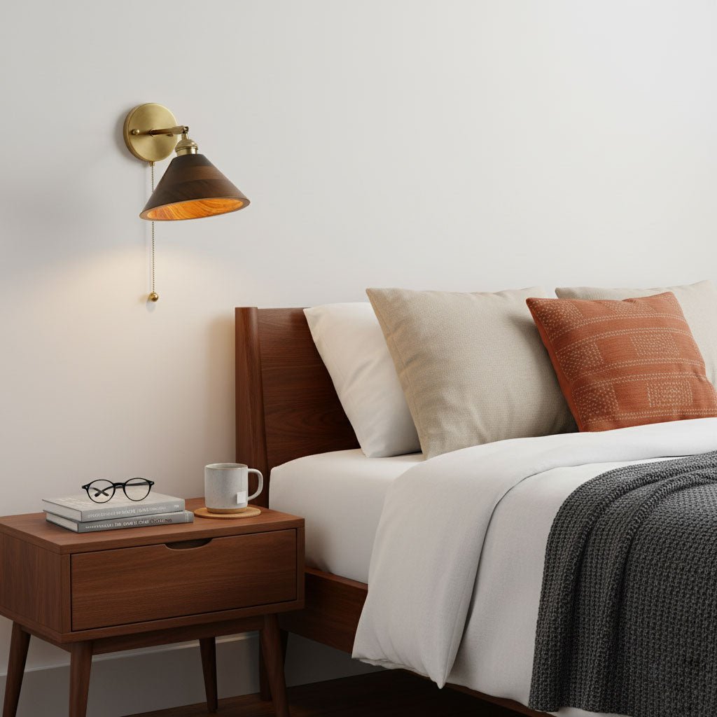 Retro Wooden Wall Light Lighting Lobby