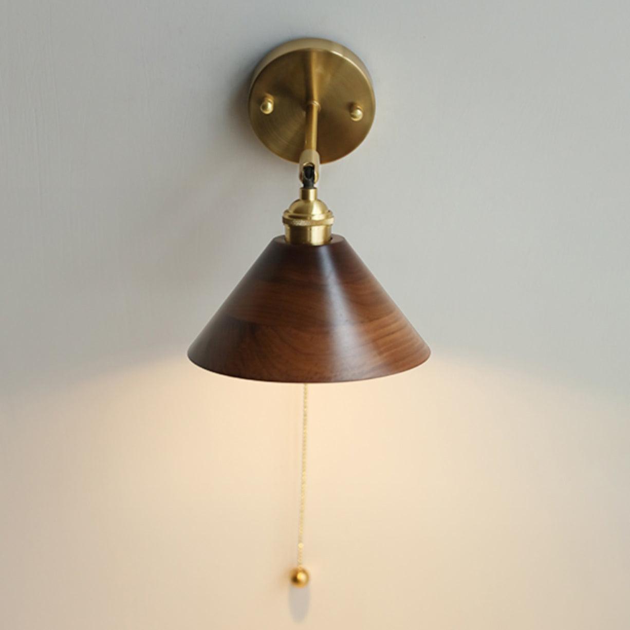 Retro Wooden Wall Light Lighting Lobby