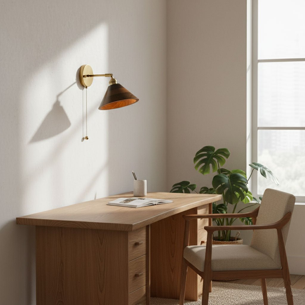 Retro Wooden Wall Light Lighting Lobby