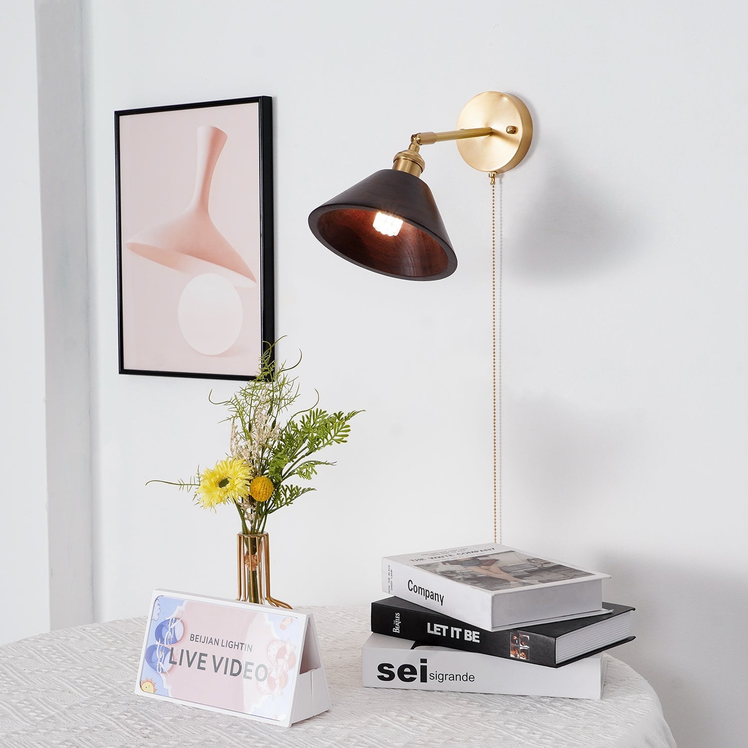 Retro Wooden Wall Light Lighting Lobby