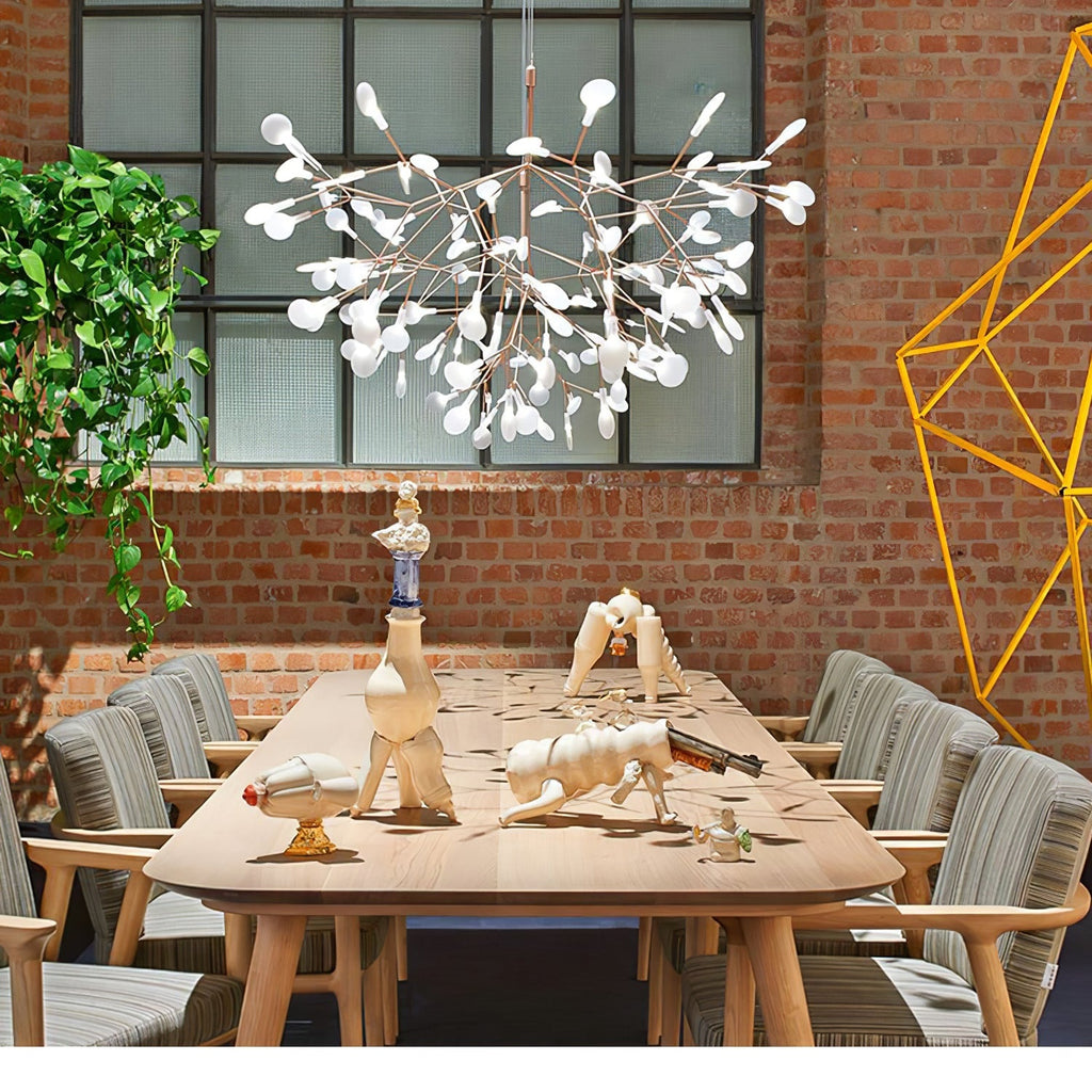Rose Gold Firefly LED Ceiling Suspension Lighting Lobby