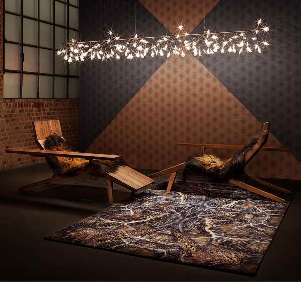 Rose Gold Firefly LED Ceiling Suspension Lighting Lobby
